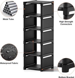 Zapatero Yeahbo 6 Niveles Negro y Rosa