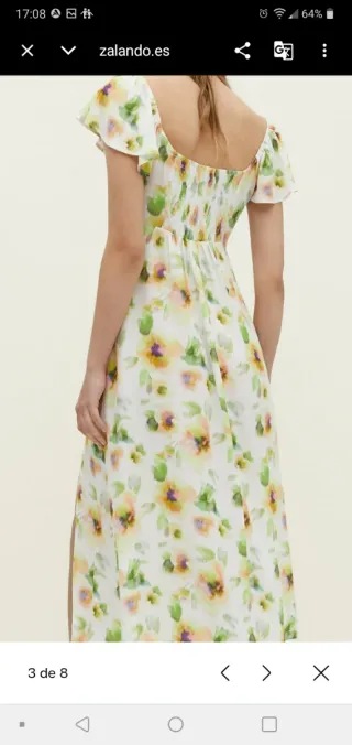 Vestido floral Stradivarius talla L