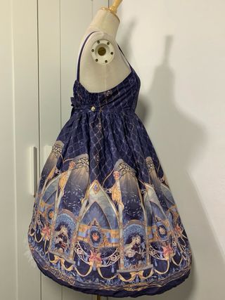 Abito Lolita Classico Blu Multicolore