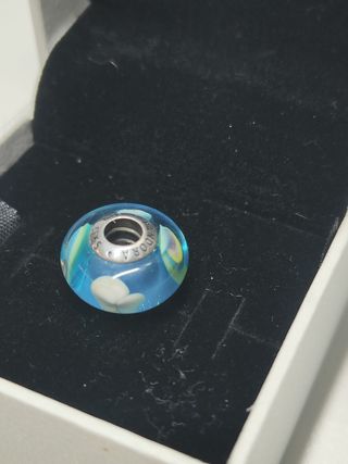 3 Charm Pandora Cristal Azul Originales Caja