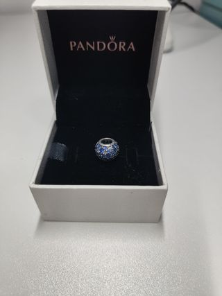 3 Charm Pandora Cristal Azul Originales Caja