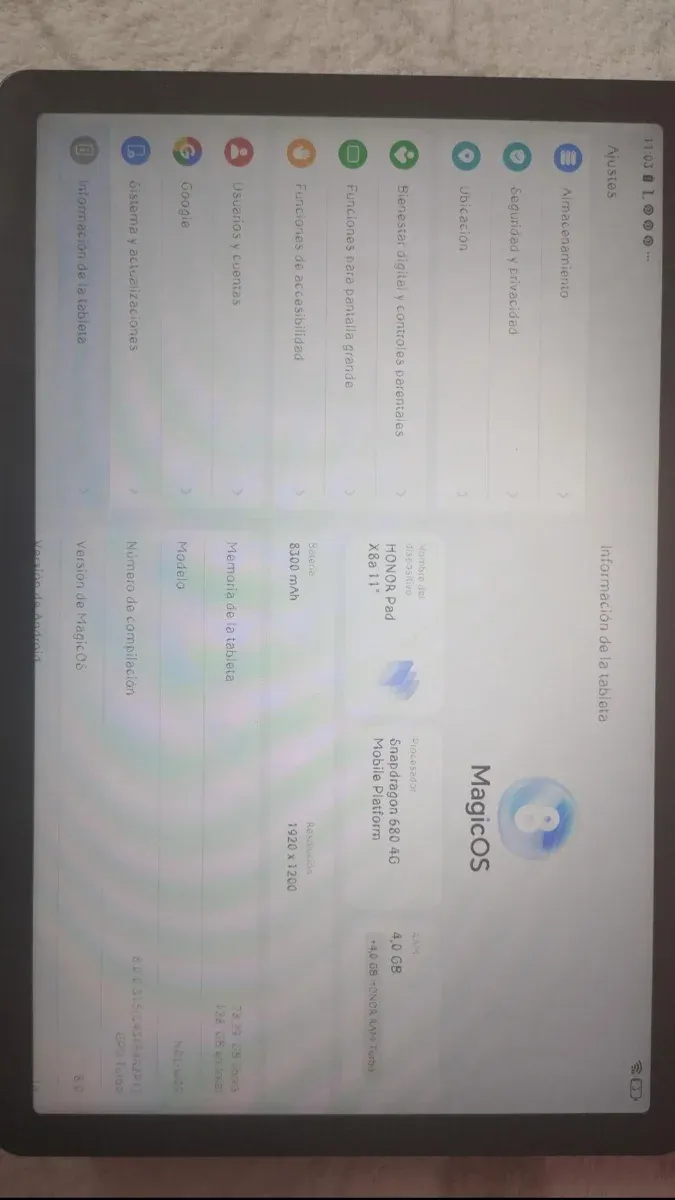 Honor Pad X8A 11 Negro afbeelding 4