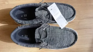 Mocasines tela grises talla 41