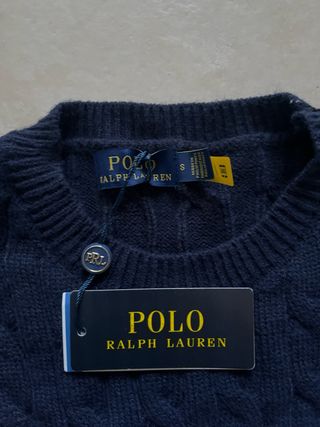Jersey Polo Ralph Lauren Azul Marino Trenzado