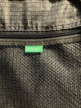 Maleta Benetton mediana azul y gris