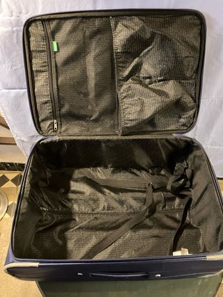 Maleta Benetton mediana azul y gris