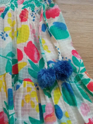 Vestido estampado floral 3-4 años.