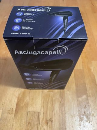 Asciugacapelli Pieghevole 1800-2200W Nero