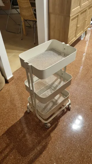 Carrito Auxiliar 3 Estantes Ikea Blanco