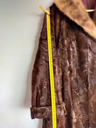 Abrigo de pelo mujer marrón