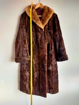 Abrigo de pelo mujer marrón