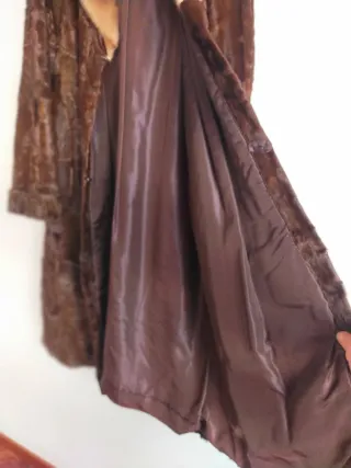 Abrigo de pelo mujer marrón