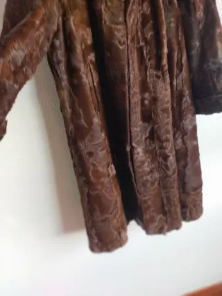 Abrigo de pelo mujer marrón