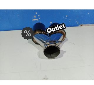 SH COLA IZQ ESCAPE UNIVERSAL 4 x 89MM ACERO INOX NEGRO AHUMA