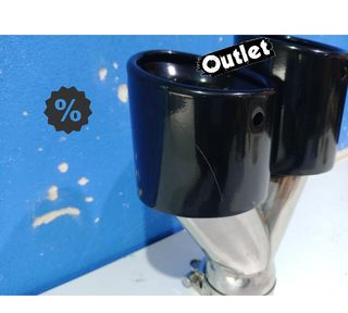 SH COLA IZQ ESCAPE UNIVERSAL 4 x 89MM ACERO INOX NEGRO AHUMA