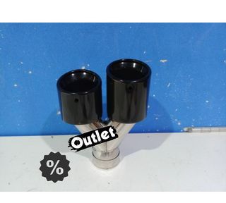 SH COLA IZQ ESCAPE UNIVERSAL 4 x 89MM ACERO INOX NEGRO AHUMA