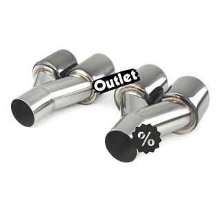 SH COLA IZQ ESCAPE UNIVERSAL 4 x 89MM ACERO INOX NEGRO AHUMA