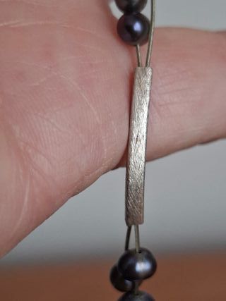 Collar de Plata y Perlas Naturales