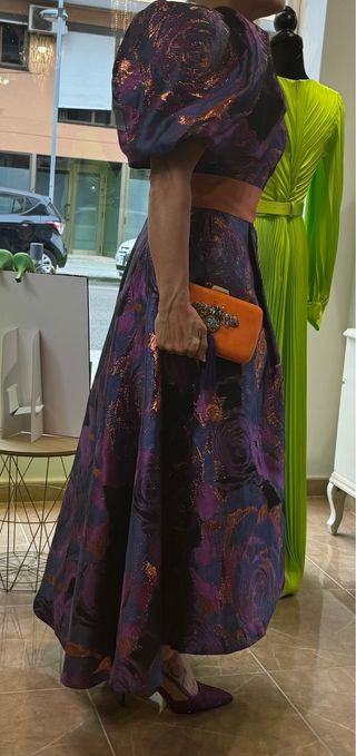 Vestido fiesta elegante estampado floral