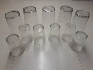 Vasos de sidra de cristal