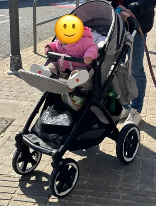 Silla y cuco bebé Jane gris