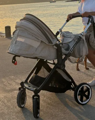 Silla y cuco bebé Jane gris