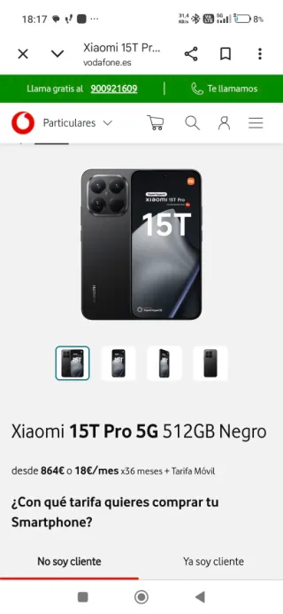 Xiaomi 15T Pro 5G 12/512GB Negro