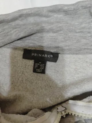 Sudadera Primark Gris y Blanca Mujer