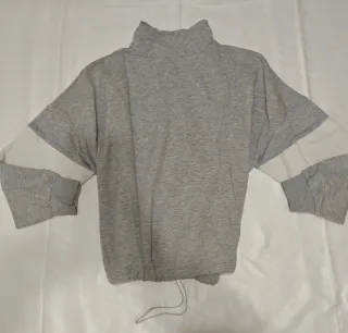 Sudadera Primark Gris y Blanca Mujer