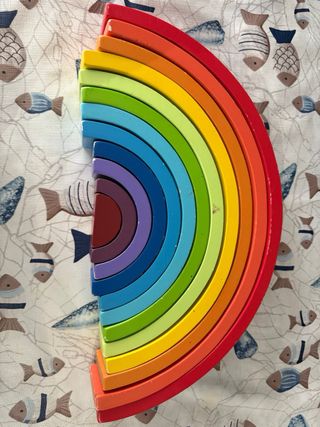Arcoíris de madera