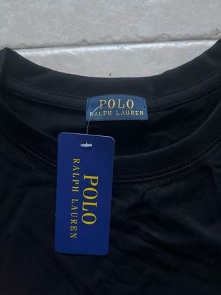 Camiseta Polo Ralph Lauren Negra Logo Rojo