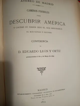Conferencias Ateneo Madrid América Magallanes 1892