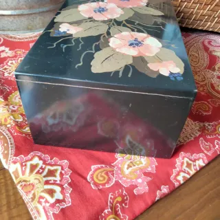 Caja Flores Pintada a Mano
