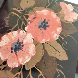 Caja Flores Pintada a Mano