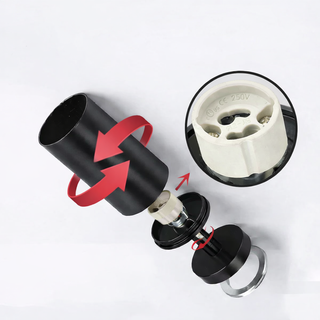 Focos orientables GU10 negros (2 ud.)