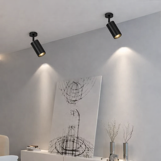 Focos orientables GU10 negros (2 ud.)