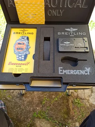 🇨🇭ESTUCHE RELOJ BREITLING 1884 EMERGENCY🇨🇭