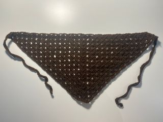Bandana Crochet Marrón Hecho a Mano