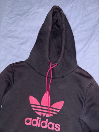 Sudadera Adidas larga negra y Rosa