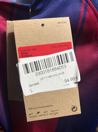 Camiseta Barça Niño Nike Azul/Roja