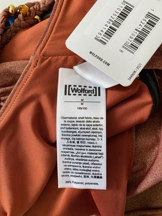 Costume intero Wolford marrone/oro