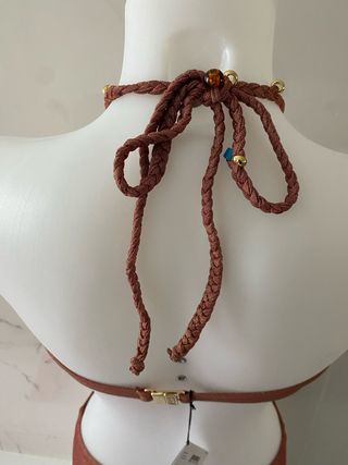 Costume intero Wolford marrone/oro