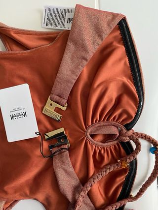 Costume intero Wolford marrone/oro