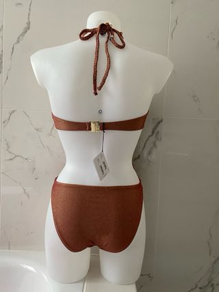 Costume intero Wolford marrone/oro