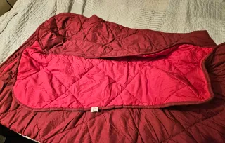 Piumone rosso e bordeaux double face singolo