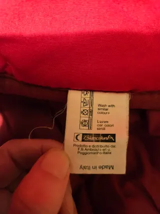 Piumone rosso e bordeaux double face singolo