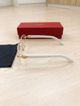 Gafas Cartier Montura Dorada y Blanca