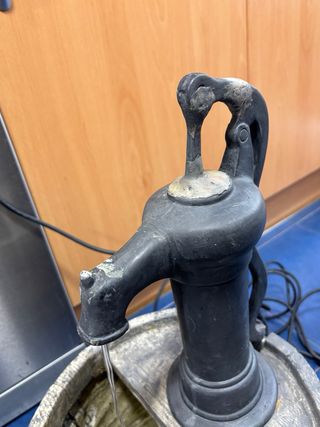 Fuente de jardín con forma de barril