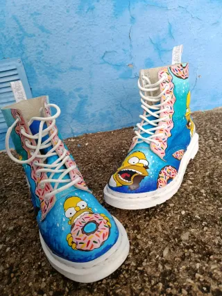 Dr. Martens Personalizadas Los Simpson Donuts