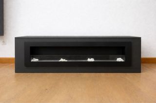 Mueble TV con chimenea moderna 1,40x 0,59 x 0,25.